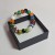 Ręcznie wykonana bransoletka ze szkła artystycznego lampwork Kosmiczny Krąg z pudełkiem