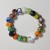 Ręcznie wykonana bransoletka ze szkła artystycznego lampwork Kosmiczny Krąg leżąca płasko