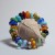 Bransoletka wielokolorowa Tęczowy Świat ze szkła artystycznego  lampwork tęczowe kolory