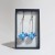 Ręcznie wykonane kolczyki ze szkła artystycznego  lampwork w kształcie ptaka Błękitnik Górski w pudełku