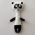Ręcznie robiony magnes na lodówkę  z filcu Panda czarno biała