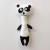 Ręcznie robiony magnes na lodówkę  z filcu Panda czarno biała wesoła stojąca