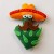 Ręcznie robiony magnes na lodówkę  z filcu kaktus w sombrero