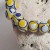 Słoneczne Oko  ręcznie wykonana bransoletka  ze szkła artystycznego  lampwork zbliżenie koralików