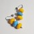 Słoneczne Niebo ręcznie wykonane dwa kolczyki ze szkła artystycznego  lampwork