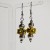 Żółte Kropki ręcznie wykonane dwa kolczyki ze szkła artystycznego  lampwork